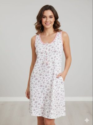 Camisa - Túnica de noite algodão